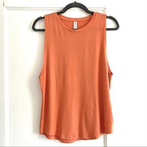 Athleta Cloudlight modal muscle tank 🍑 coral peach lightweight workout tank S